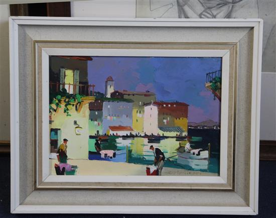§ Cecil Rochfort DOyly John (1906-1993) View of Cannes 9.5 x 13.5in.